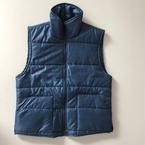 American apparel blue puffy vest